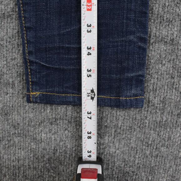 R13 Jeans Womens 27 Blue Biker Boy Howell Indigo Skinny Stretch Made Italy - Picture 16 of 16